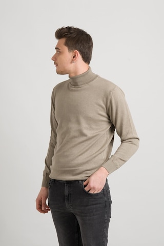 Slimfit Boğazlı Likralı Erkek Triko Kazak 001