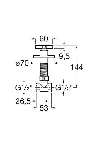 Roca Aqua Stop Valf Pirinç Gövdeli 1/2 Krom A525168400