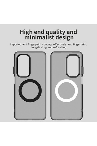 Oppo A5 5g/ Oppo A5/ Realme C75 Kılıfı Magsafe Anti Drop Hibrit Telefon Arka Kapağı İle Uyumlu - Siyah Siyah