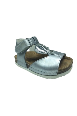 Ortopedikal Perlina 3204-3 Kız Çocuk Sandalet Gümüş % 100 Deri Gümüş