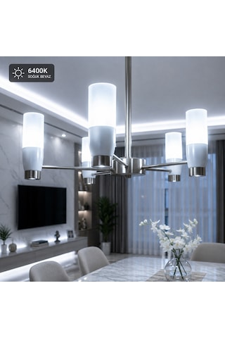 6 Lı Set Cata Ct-4091 8w E27 Led Ampul 780 Lümen 6400k Beyaz Işık İnce Uzun Silindir Tip 320 Geniş Açılı Lamba