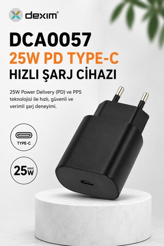 Dexim 25w Usb-c Pd Hızlı Şarj Cihazı