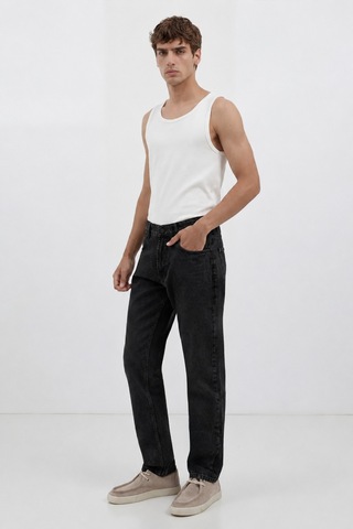 Antioch Tapered Fit Erkek Jean Siyah
