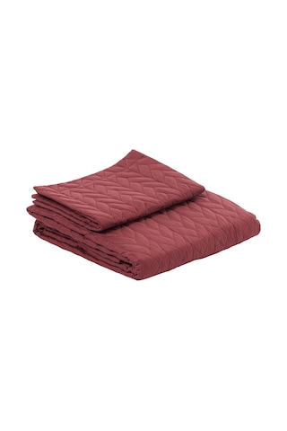 Taç Glory Kendinden Desenli%100 Polyester Yatak Örtüsü Seti, Bordo, Tek Kişilik Çok Renkli