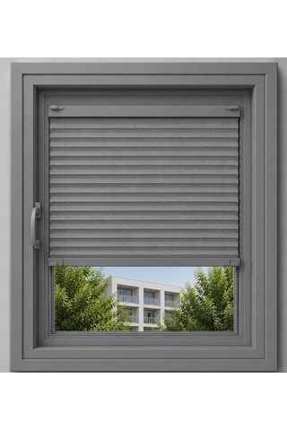 Gri Plise Perde Katlanır Cam Balkon, Mutfak, Salon Ve Ofis Perdesi