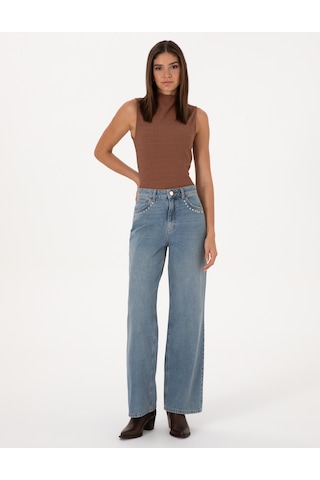 Pierre Cardin Kadın Mavi Pantolon Jean 50308443-vr036 Mavi