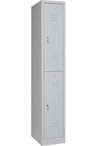 Metal Elbise Dolabı, Kilitlenebilir Dolap, Soyunma Dolabı, Elbise Dolabı, 2 Bölmeli Dolap Gri