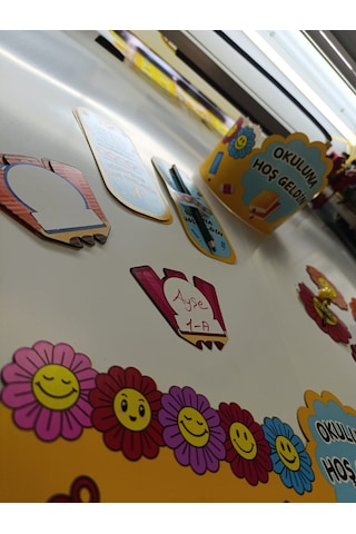 Okuluna / Sınıfına Hoş Geldin Öğrenci Tacı Ve Hediye Kartı Seti 5 Parça 12'li 03 7