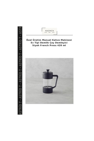 Özel Üretim Manuel Kahve Makinesi Ev Tipi Demlik Çay Demleyici Siyah French Press 420 Ml Çok Renkli