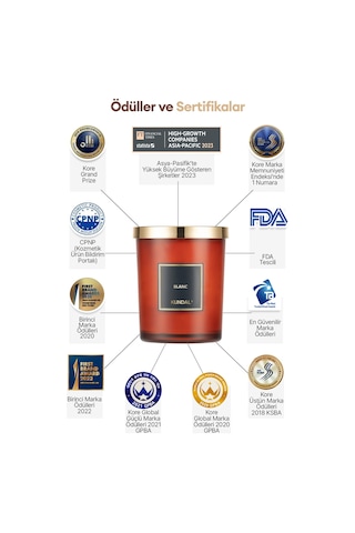 Parfümlü Doğal Soya Mumu Kundal Perfume Natural Soy Wax Candle 500g Blanc