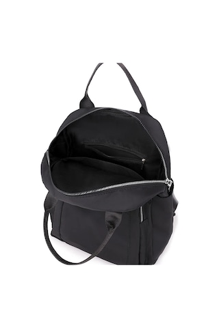 Lixiaqu01 Kadın Sırt Çantası Seyahat Rahat Su Geçirmez Oxford Siyah