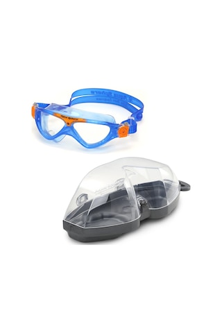 Aqua Sphere Vista Junior Şeffaf Cam - Mavi/Turuncu Yüzücü Gözlüğü Beyaz