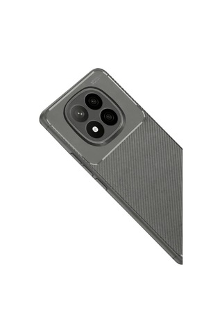 Xiaomi Redmi Note 14 Pro Plus Kılıf Auto Focus Karbon Kapak - Gri Düz Renkli