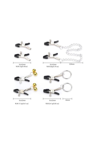 Zaga Oyun Zincirli Göğüs Ucu Mandalı Çok Renkli