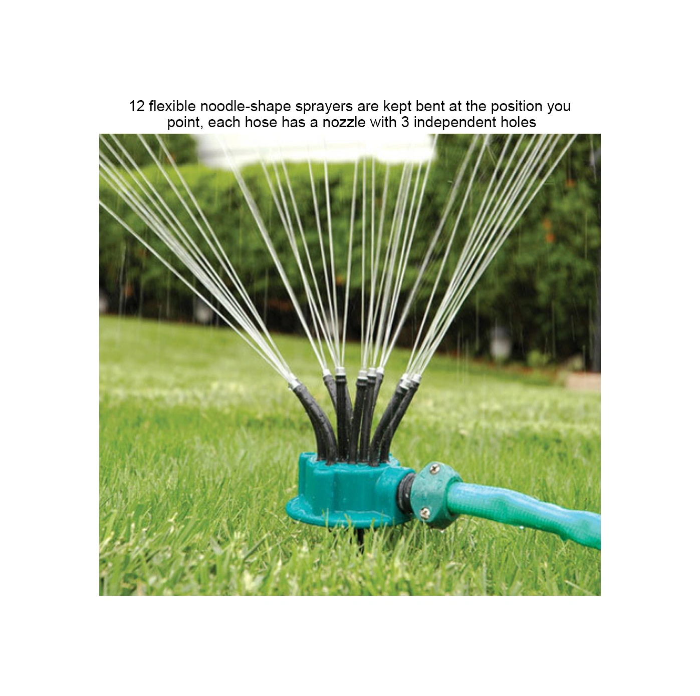 Vkemall 12 Esnek Başlıklı Otomatik Bahçe Sulama Sprinklerı, Su Tasarrufu Sağlar, Geniş Alana Yayılır, Abs Malzeme, Kolay Kurulum