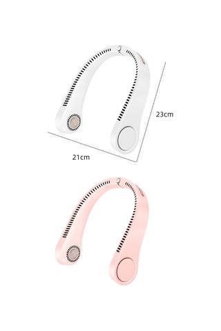 Kanatsız Halter Boyunlu Dijital Ekranlı Küçük Fan - Beyaz