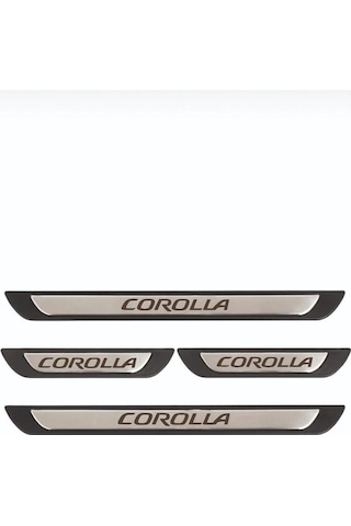 Toyota Corolla 2019 Modeller Old Krom Kapı Eşiği 4 Parça Paslanmaz Çelik
