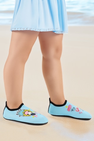 Kiko Kids Bird Havuz Plaj Kız Çocuk Deniz Ayakkabısı 8535 Mavi Mavi