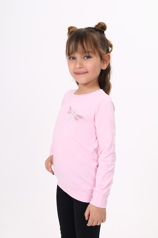 Toontoy Kids Toontoy Kız Çocuk Yusufcuk Nakışlı Tişört Açık Pembe
