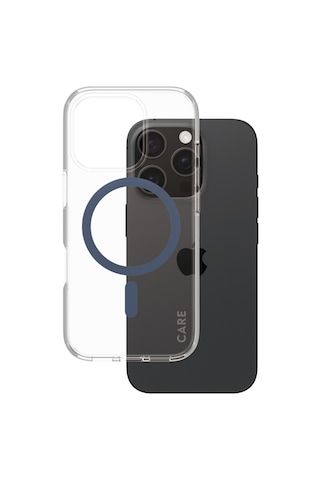 Flagship Apple Uyumlu iPhone 16 Pro Magsafe  Urban Combat Şeffaf-mavi Telefon Kılıfı Mavi