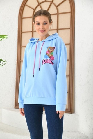 Altamira Unisex Barrow Baskılı Oversize Kapşonlu Sweatshirt 001