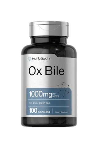 Horbäach Ox Bile 1000 Mg 100 Capsules Digestive Enzymes Non... Aromasız