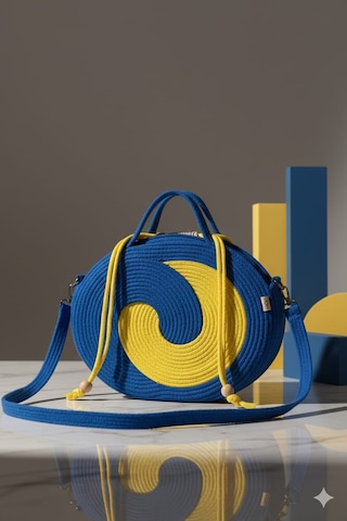 Loom Collection Sonsuzluk Çantası Sarı - Lacivert