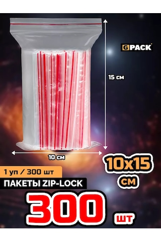 Gpack Zip Lock Ambalaj Torbaları 10x15 Cm, 300 Adet Şeffaf Zip. 185205591