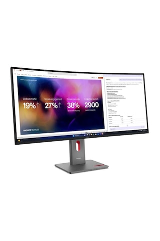 Lenovo Thinkvision P40wd-40 64b4xar1tk 40 5120 X 2160 Wuhd Wide 2500r Curved Tbolt4 Rj45 2x5w Speaker 120hz 4ms Monitör