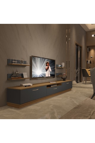 Decoraktiv Trendstyle 270r Mdf Tv Ünitesi Tv Sehpası Pera - Antrasit