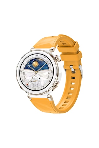 Biriva Home Huawei Watch Gt5 Pro 42mm Uyumlu Krd-129 Silikon Kordon Strap Kayış-sarı