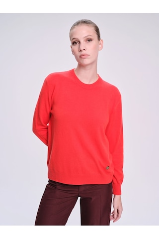 Hatemoğlu Saykı Woman Regular Fit Kaşmir Kırmızı Kazak