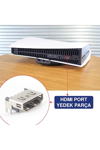 Playstation 5 Hdmi Soket Port Tamiri Ps5 Yedek Parça Ps5 Uyumlu Hdmi Görüntü Portu Siyah