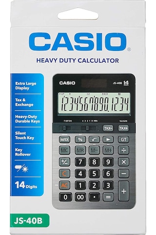 Casio JS-40B Prof-Masa Tipi 14 Hane Hesap Makinesi