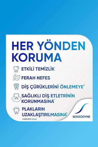 Sensodyne Tam Koruma + Beyazlatıcı Diş Macunu 3 x 50 ML