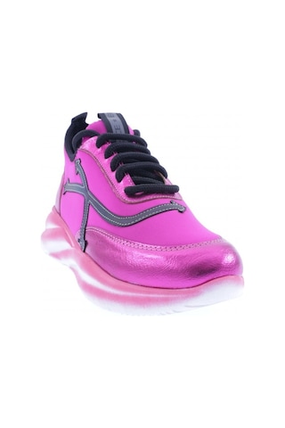 Dgn 311 Kadin Kalin Taban Yazi Detayli Sneakers Ayakkabi Fuşya