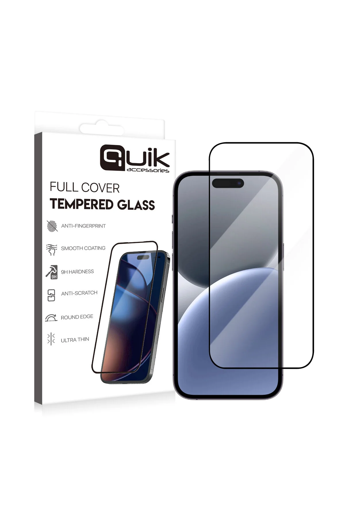Accessories Apple Uyumlu iPhone 16 Plus Temperli Cam Ekran Koruyucu Tam Kaplama
