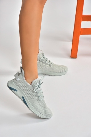 Fox Shoes Gri Triko Kumaş Kadın Spor Ayakkabı M702006204