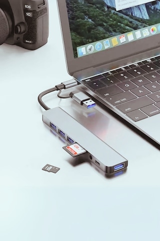 Büro Ev Ofis İçin 8mod Görüntü Aktarıcı Çoklu Usb Hub