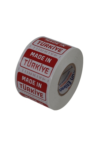 Made İn Türkiye Baskılı Kuşe Etiket 50mm X 30mm 1000 Adet