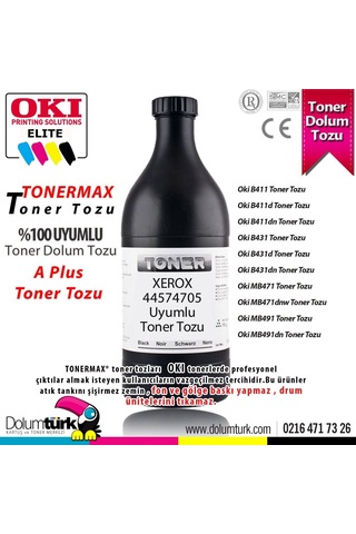 Oki B411 Toner Tozu 250Gr./ B431 / Mb471 / Mb471 / Mb491