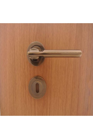 Malta Rozetli Kapı Kolu Antik Bakır