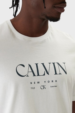 Calvin Klein Erkek T Shirt Lv04re807g Yaa Beyaz Beyaz
