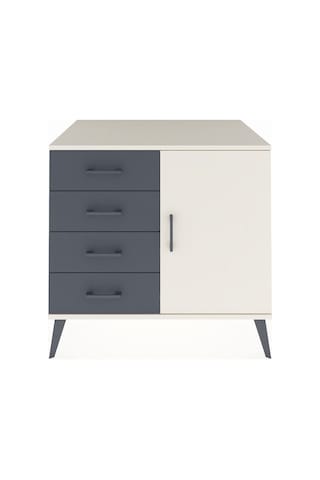 Kronos Şifonyer Tek Raflı 4 Çekmeceli Tek Kapaklı 88x59x80 Aytaşı-aytaşı/antrasit Aytaşı/antrasit