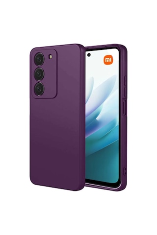 Xiaomi Redmi 15 4g Kılıf Biye Yumuşak Silikon Case Mürdüm