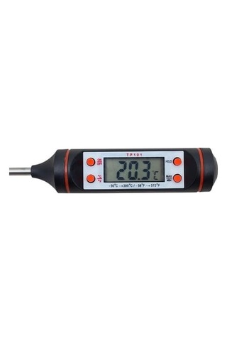 Dijital Cep Tipi Daldırmalı Termometre, -50 C İle +300 C Ölçüm Aralığı, 0.1 C Çözünürlük, Lcd Ekran, Otomatik Kapanma, 1 Saniye Hızlı Ölçüm, Mutfak Ve Laboratuvar İçin Açık