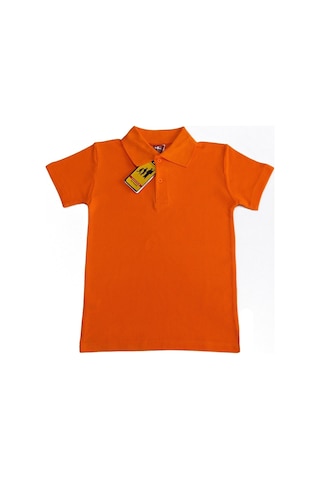Angelos Girls Kız Çocuk Okul Tarz %100 Pamuk T-shirt -5-17 Yaş Ag006 Turuncu