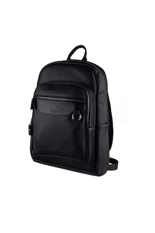 Westpolo Vegan Deri Şık Ve Fonksiyonel Unisex Sırt Çantası - 6012 Siyah
