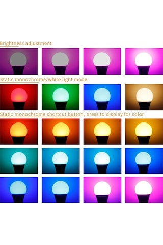E27 Smart Uzaktan Kumanda Rgb Led Ampul 16 Renk Değiştirme Magic