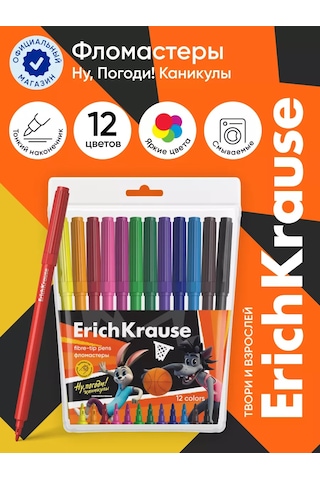 Erichkrause Nu, Pogody Tatil 12 Renkli Keçeli Kalemler 216187488